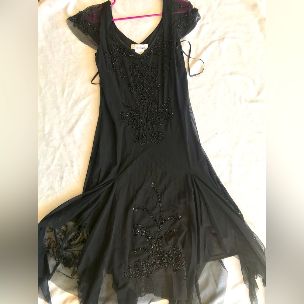 AfterDark Women’s Black See-through Formal Maxi Dress UK Import Size 12